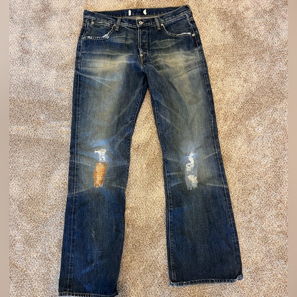 Distressed PD&C men’s jeans - Picture 1 of 7